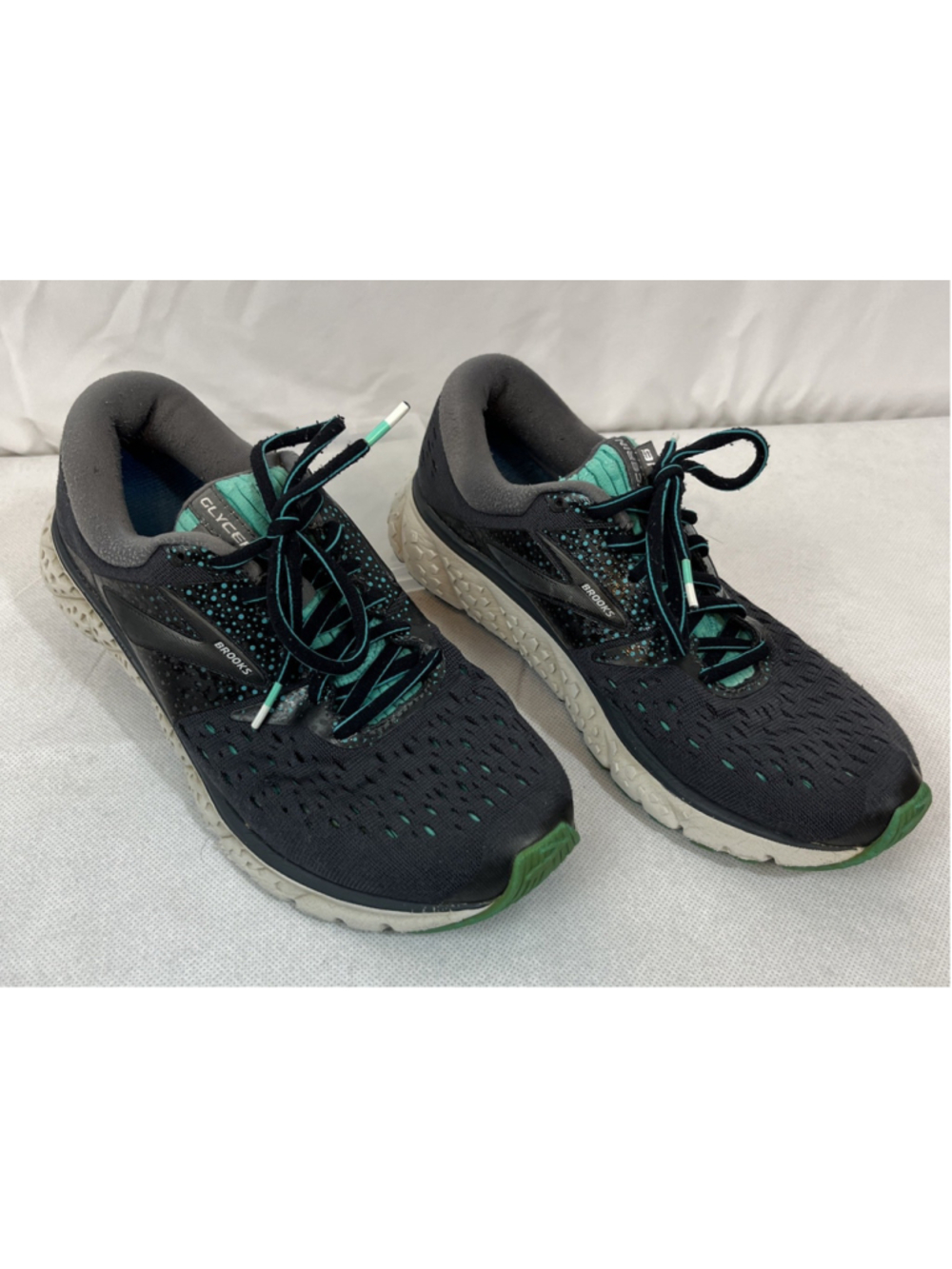 Brooks Glycerin 16 GTS Running Shoes Sneakers Womens 8 Athletic Gray & Teal